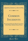 Image for Common Incidents: Recommended by the Book Committee of the Maine Sabbath School Union (Classic Reprint)