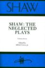 Image for Shaw : The Annual of Bernard Shaw Studies : v. 7 : The Neglected Plays