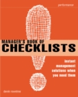 Image for Manager&#39;s Book of Checklists
