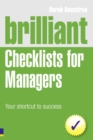 Image for Brilliant checklists for managers  : your shortcut to success