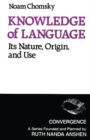 Image for Knowledge of language  : its nature, origin, and use