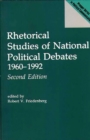 Image for Rhetorical Studies of National Political Debates : 1960–1992