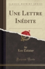 Image for Une Lettre Inedite (Classic Reprint)