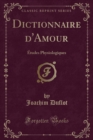 Image for Dictionnaire d&#39;Amour
