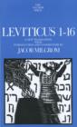 Image for Leviticus 1-16  : a new translation with introduction and commentary