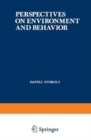 Image for Perspectives on Environment and Behavior : Theory, Research, and Applications