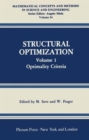 Image for Structural Optimization : Volume 1: Optimality Criteria