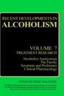 Image for Recent Developments in Alcoholism : Treatment Research