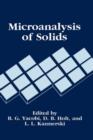 Image for Microanalysis of Solids