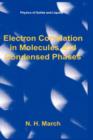 Image for Electron Correlation in Molecules and Condensed Phases