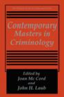 Image for Contemporary Masters in Criminology