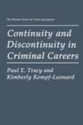 Image for Continuity and Discontinuity in Criminal Careers