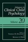 Image for Advances in Clinical Child Psychology : Volume 20