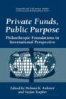 Image for Private funds, public purpose  : philanthropic foundations in international perspective
