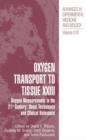 Image for Oxygen transport to tissueVol. 23: Oxygen measurements in the 21st century