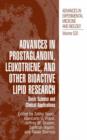 Image for Advances in prostaglandin, leukotriene and other bioactive lipid research  : basic science and clinical applications
