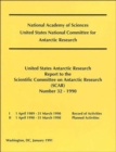 Image for The United States Antarctic Research Report to the Scientific Committee on Antarctic Research (SCAR) : Number 32 - 1990