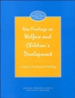 Image for New Findings on Welfare and Children&#39;s Development : Summary of a Research Briefing