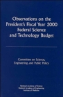 Image for Observations on the President&#39;s Fiscal Year 2000 Federal Science and Technology Budget