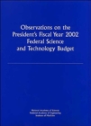 Image for Observations on the President&#39;s Fiscal Year 2002 Federal Science and Technology Budget