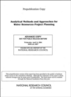 Image for Analytical Methods and Approaches for Water Resources Project Planning