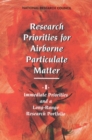 Image for Research Priorities for Airborne Particulate Matter: I. Immediate Priorities and a Long-Range Research Portfolio