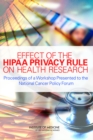 Image for Effect of the HIPAA Privacy Rule on Health Research: Proceedings of a Workshop Presented to the National Cancer Policy Forum