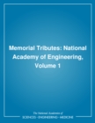 Image for National Academy Press: Memorial Tributes: National Academy Of Engineering Vol 1
