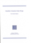 Image for Disability evaluation study design: first interim report