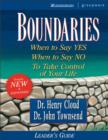 Image for Boundaries : When to Say Yes, How to Say No : Leader&#39;s Guide