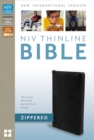 Image for NIV, Thinline Bible Zippered, Bonded Leather, Black