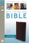 Image for NIV, Thinline Bible Zippered, Bonded Leather, Burgundy