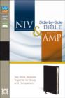 Image for NIV, Amplified, Parallel Bible, Bonded Leather, Black