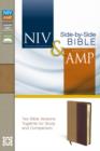 Image for NIV, Amplified, Parallel Bible, Leathersoft, Tan/Burgundy