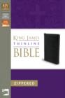 Image for KJV, Thinline Zippered Collection Bible, Bonded Leather, Black, Red Letter Edition