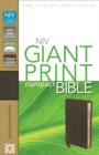 Image for NIV, Giant Print Compact Bible, Giant Print, Premium Leather, Brown