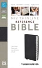 Image for NIV, Thinline Reference Bible, Bonded Leather, Black, Indexed, Red Letter Edition