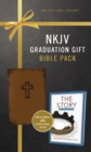Image for NKJV, Graduation Gift, Bible Pack for Him, Brown, Red Letter