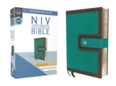 Image for NIV, Thinline Bible, Compact, Leathersoft, Teal/Brown, Red Letter, Comfort Print