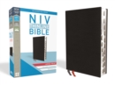 Image for NIV, Thinline Bible, Large Print, Bonded Leather, Black, Red Letter, Thumb Indexed, Comfort Print