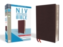 Image for NIV, Thinline Bible, Large Print, Bonded Leather, Burgundy, Red Letter, Thumb Indexed, Comfort Print