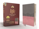 Image for NIV, Life Application Study Bible, Third Edition, Leathersoft, Gray/Pink, Red Letter