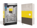 Image for NIV, Boys&#39; Backpack Bible, Compact, Leathersoft, Yellow/Gray, Red Letter, Comfort Print