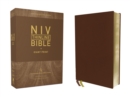Image for NIV, Thinline Bible, Giant Print, Genuine Leather, Buffalo, Brown, Red Letter, Art Gilded Edges, Comfort Print