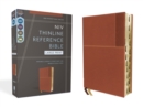 Image for NIV, Thinline Reference Bible (Deep Study at a Portable Size), Large Print, Leathersoft, Brown, Red Letter, Thumb Indexed, Comfort Print