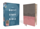 Image for NIV, Quest Study Bible, Leathersoft, Gray/Pink, Comfort Print : The Only Q and A Study Bible