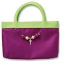 Image for Bead-A-Bag Fabric Large Lime/Grape Bible Cover