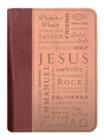 Image for Names of Jesus Bible Cover, Zippered, Italian Duo-Tone Imitation Leather, Brown/Tan, Extra Large