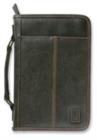 Image for Aviator Bible Cover for Men, Zippered, with Handle, Leather Look, Brown, Large