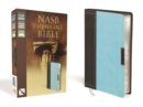 Image for NASB, Thinline Bible, Leathersoft, Brown/Blue, Red Letter Edition